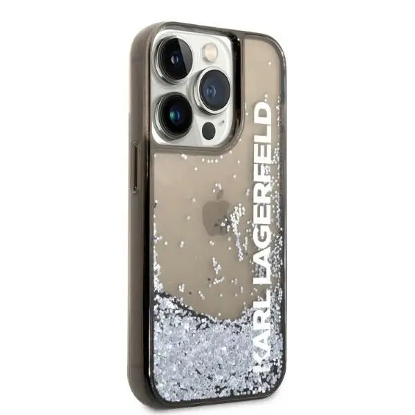 Karl Lagerfeld Liquid Glitter Elong case for iPhone 14 Pro Max - black - Cell phone cases and covers<<<HurtelXML