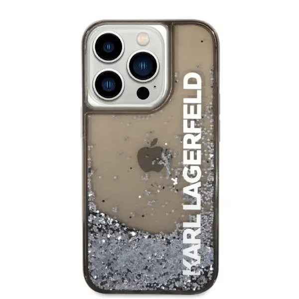 Karl Lagerfeld Liquid Glitter Elong case for iPhone 14 Pro Max - black - Cell phone cases and covers<<<HurtelXML