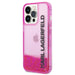 Karl Lagerfeld Liquid Glitter Elong Case for iPhone 14 Pro - Pink - Cell phone cases and covers<<<HurtelXML