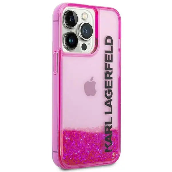 Karl Lagerfeld Liquid Glitter Elong Case for iPhone 14 Pro - Pink - Cell phone cases and covers<<<HurtelXML