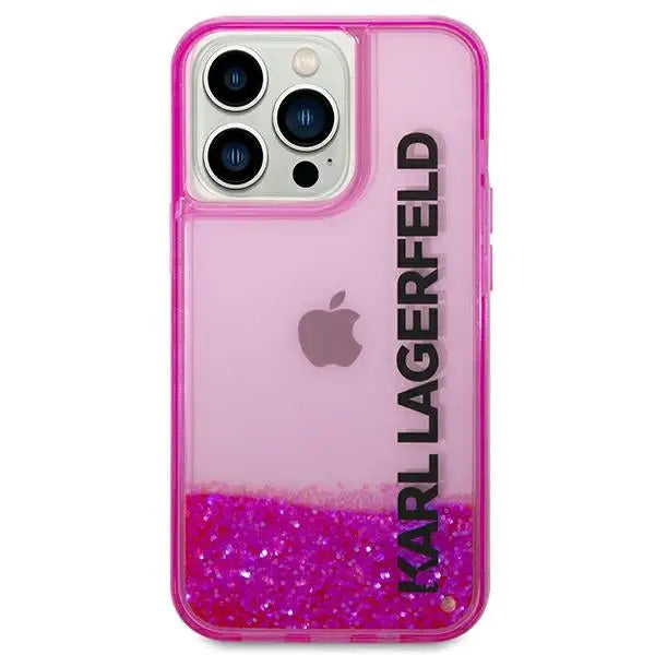 Karl Lagerfeld Liquid Glitter Elong Case for iPhone 14 Pro - Pink - Cell phone cases and covers<<<HurtelXML