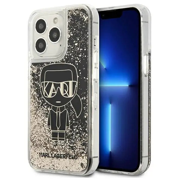 Karl Lagerfeld Liquid Glitter Gatsby Case for iPhone 13 Pro / iPhone 13 - Black - Cell phone cases