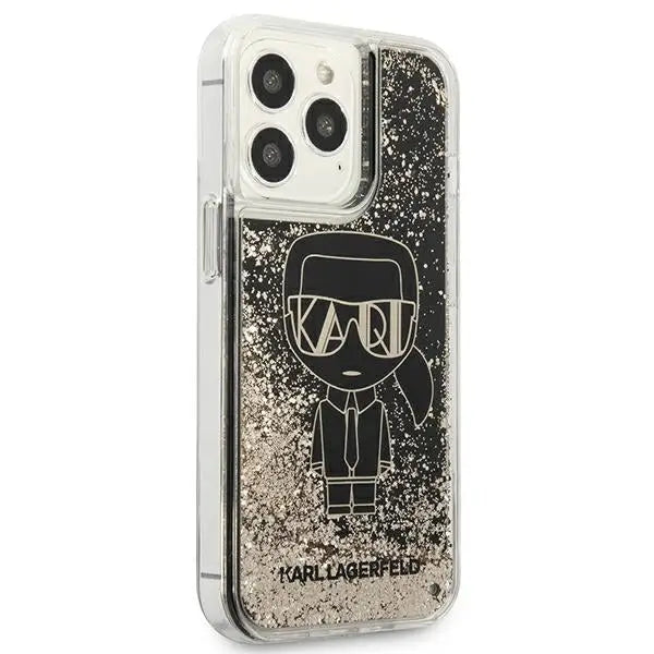 Karl Lagerfeld Liquid Glitter Gatsby Case for iPhone 13 Pro / iPhone 13 - Black - Cell phone cases
