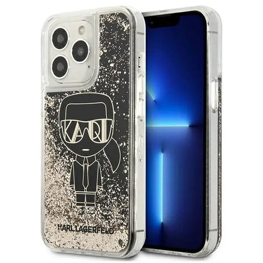 Karl Lagerfeld Liquid Glitter Gatsby Case for iPhone 13 Pro Max - Black - Cell phone cases and covers<<<HurtelXML