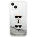 Karl Lagerfeld Liquid Glitter Karl&Choupette Head case for iPhone 13 mini - silver - Cell phone cases