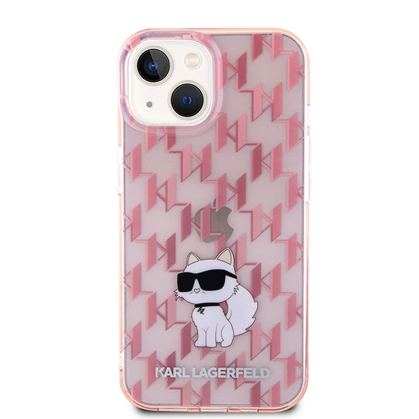 Karl Lagerfeld Monogram Choupette case for iPhone 15 - pink - Cell phone cases and covers<<<HurtelXML