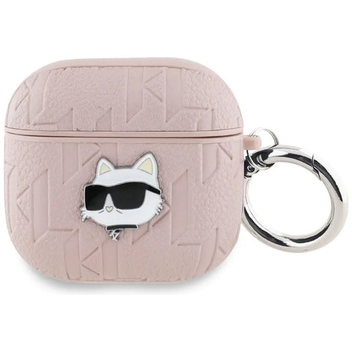 Karl Lagerfeld Monogram Choupette Head Case for AirPods 4 - Pink - Cell phone cases and covers<<<HurtelXML