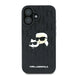 Karl Lagerfeld Monogram Karl & Choupette Head Pin iPhone 16 Plus Case - Black - Cell phone cases and covers<<<HurtelXML