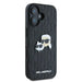 Karl Lagerfeld Monogram Karl & Choupette Head Pin iPhone 16 Plus Case - Black - Cell phone cases and covers<<<HurtelXML