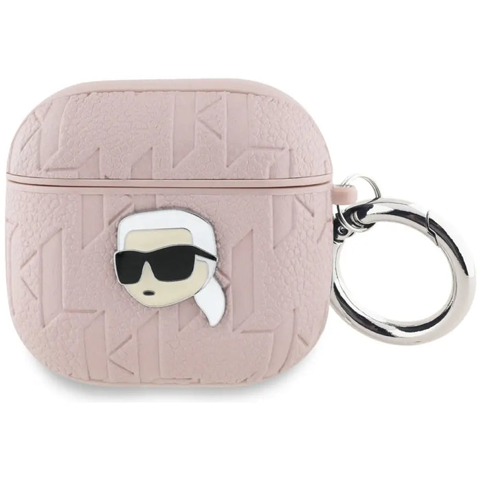 Karl Lagerfeld Monogram Karl Head Case for AirPods 4 - Pink - Cell phone cases and covers<<<HurtelXML