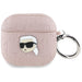 Karl Lagerfeld Monogram Karl Head Case for AirPods 4 - Pink - Cell phone cases and covers<<<HurtelXML