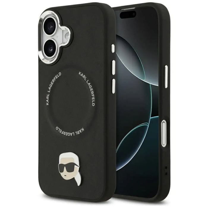 Karl Lagerfeld Karl Pin MagSafe Case for iPhone 17 - Black - Cell phone cases and covers<<<HurtelXML