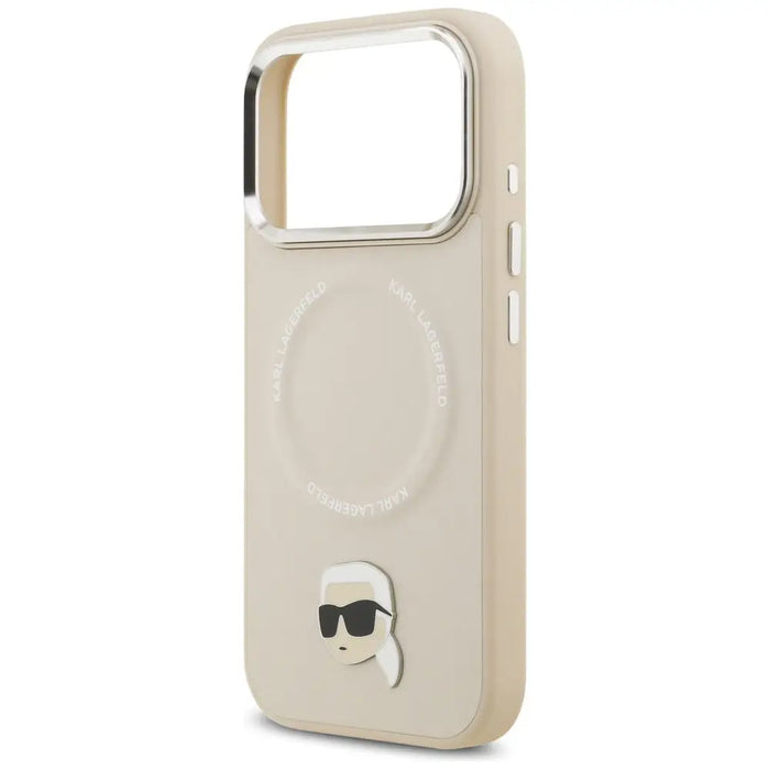 Karl Lagerfeld Karl Pin MagSafe Case for iPhone 17 Pro - Beige - Cell phone cases and covers<<<HurtelXML