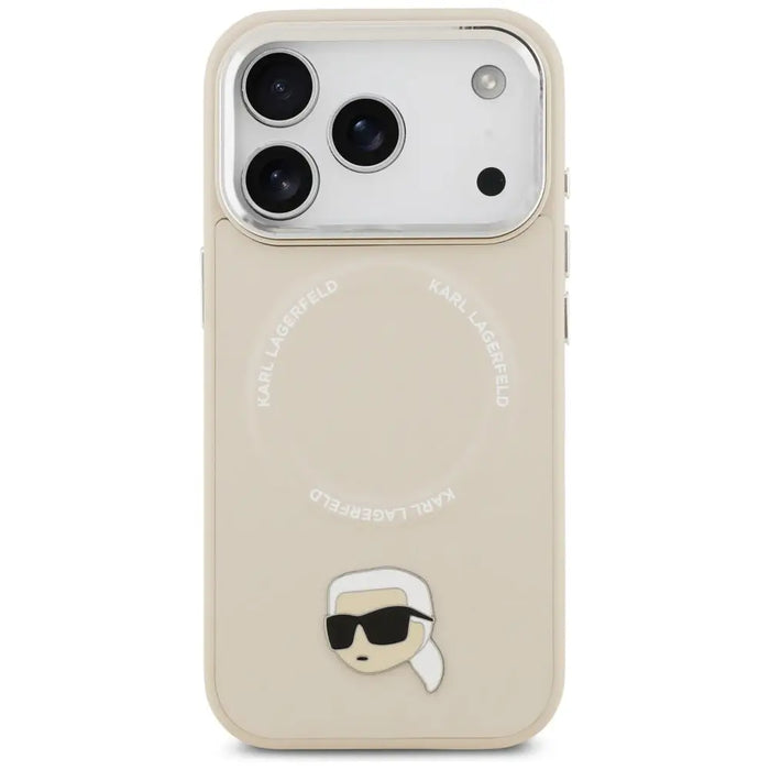 Karl Lagerfeld Karl Pin MagSafe Case for iPhone 17 Pro - Beige - Cell phone cases and covers<<<HurtelXML