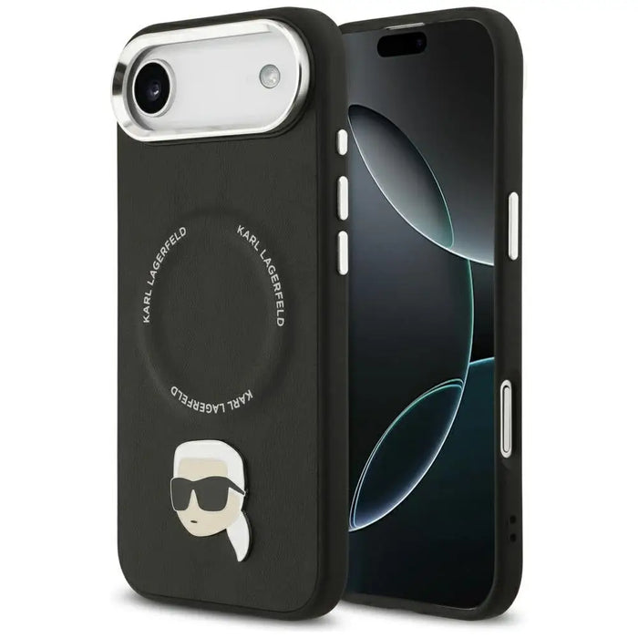 Karl Lagerfeld Karl Pin MagSafe Case for iPhone Air - Black - Cell phone cases and covers<<<HurtelXML
