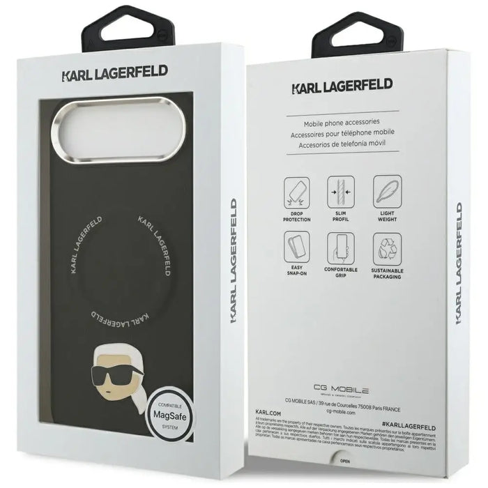 Karl Lagerfeld Karl Pin MagSafe Case for iPhone Air - Black - Cell phone cases and covers<<<HurtelXML