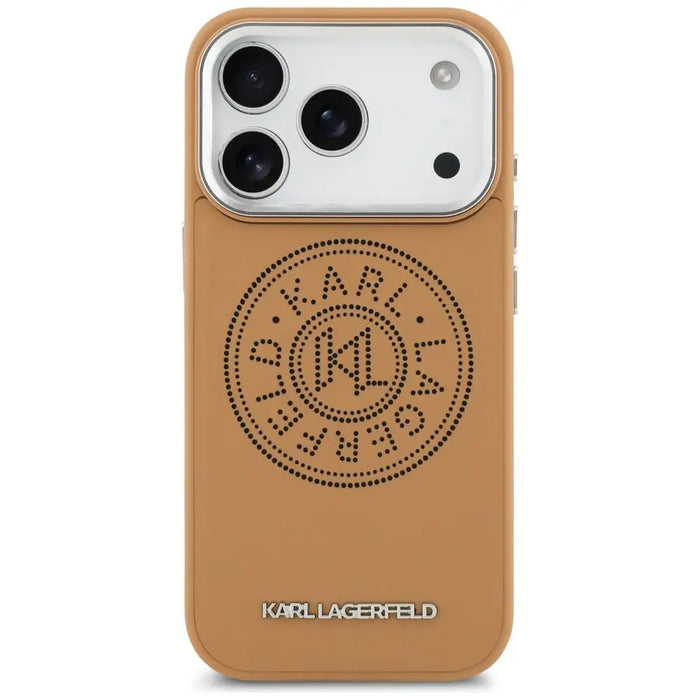 Karl Lagerfeld Point & Metal Logo MagSafe Case for iPhone 17 Pro - Brown - Cell phone cases and covers<<<HurtelXML