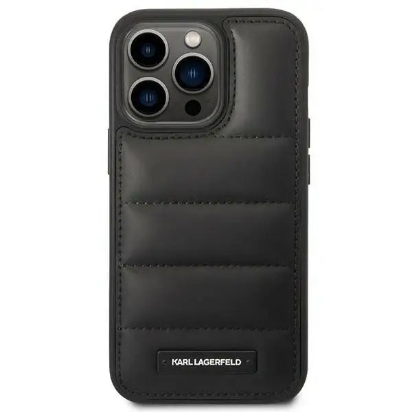 Karl Lagerfeld Puffy Elongated Logo iPhone 14 Pro Case - Black - Cell phone cases and covers<<<HurtelXML