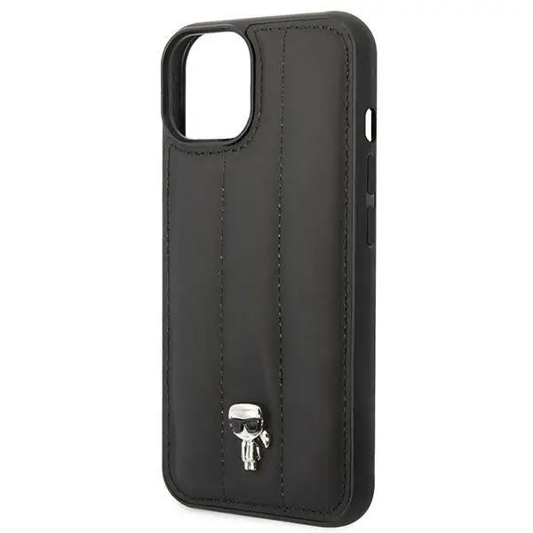 Karl Lagerfeld Puffy Ikonik Pin Case for iPhone 14 Plus - Black - Cell phone cases and covers<<<HurtelXML
