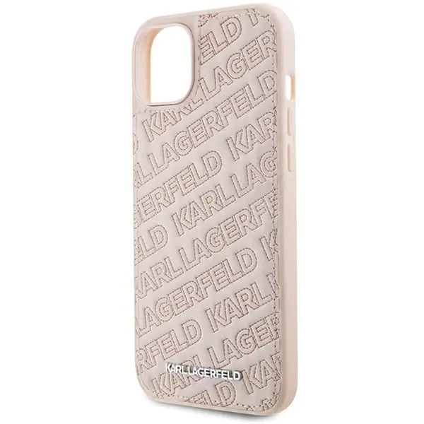 Karl Lagerfeld Quilted K Pattern case for iPhone 15 - pink - Cell phone cases and covers<<<HurtelXML