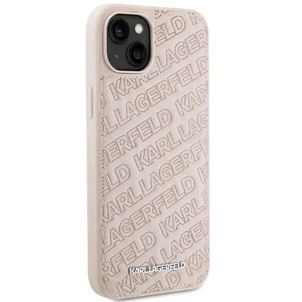 Karl Lagerfeld Quilted K Pattern case for iPhone 15 - pink - Cell phone cases and covers<<<HurtelXML