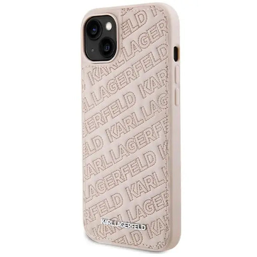 Karl Lagerfeld Quilted K Pattern case for iPhone 15 - pink - Cell phone cases and covers<<<HurtelXML