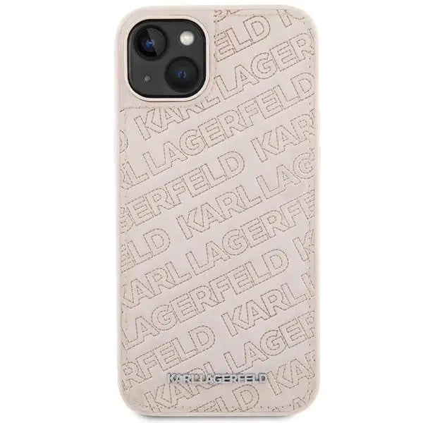 Karl Lagerfeld Quilted K Pattern case for iPhone 15 - pink - Cell phone cases and covers<<<HurtelXML