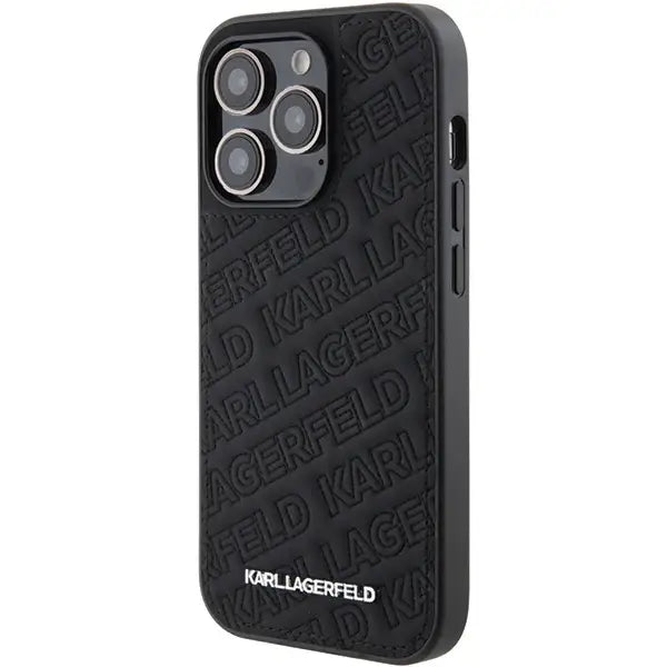 Karl Lagerfeld Quilted K Pattern case for iPhone 15 Pro Max - black - Cell phone cases and covers<<<HurtelXML