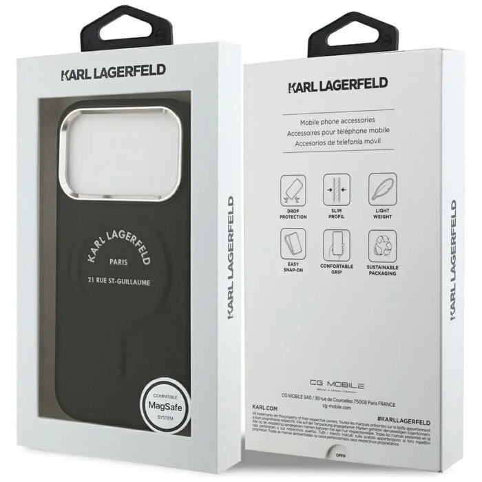 Karl Lagerfeld Karl RSG Logo MagSafe Case for iPhone 17 Pro - Black - Cell phone cases and covers<<<HurtelXML
