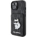 Karl Lagerfeld Saffiano Cardslots and Stand Monogram Choupette case for iPhone 15 - black - Cell phone cases