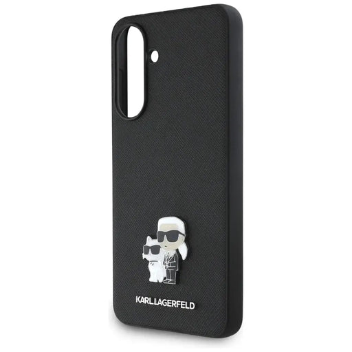 Karl Lagerfeld Saffiano Case w/ K&C Metal Logo for Samsung Galaxy A56 - Black - Cell phone cases and covers<<<HurtelXML