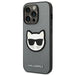Karl Lagerfeld Saffiano Choupette Head Patch case for iPhone 14 Pro - silver - Cell phone cases and covers<<<HurtelXML
