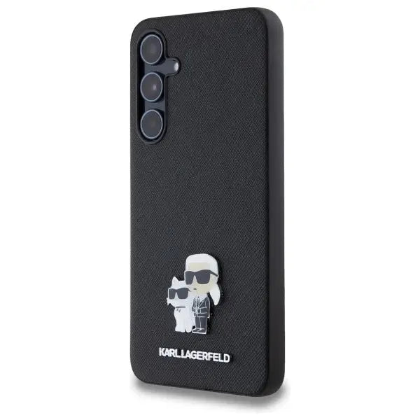 Karl Lagerfeld Saffiano Karl&Choupette Pin case for Samsung Galaxy A55 - black - Cell phone cases and covers<<<HurtelXML