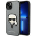 Karl Lagerfeld Saffiano Karl’s Head Patch case for iPhone 14 Plus - silver - Cell phone cases and covers<<<HurtelXML