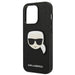 Karl Lagerfeld Saffiano Karl’s Head Patch Case for iPhone 14 Pro - Black - Cell phone cases and covers<<<HurtelXML