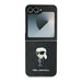 Karl Lagerfeld Saffiano Monogram Ikonik Pin Case for Samsung Galaxy Z Flip 6 - Black - Cell phone cases
