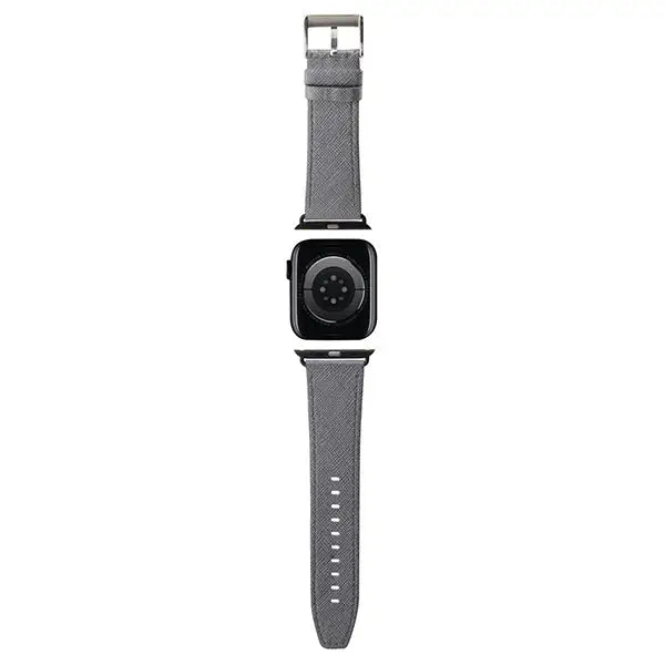 Karl Lagerfeld Saffiano Monogram strap for Apple Watch 38/40/41mm - silver - Other cell phone equipment<<<HurtelXML