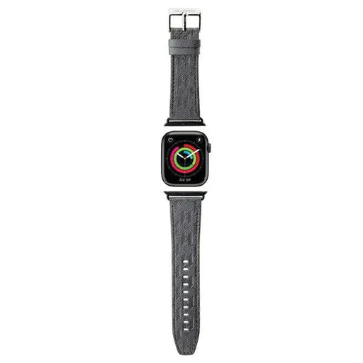 Karl Lagerfeld Saffiano Monogram strap for Apple Watch 42/44/45/49mm - silver - Other cell phone equipment<<<HurtelXML