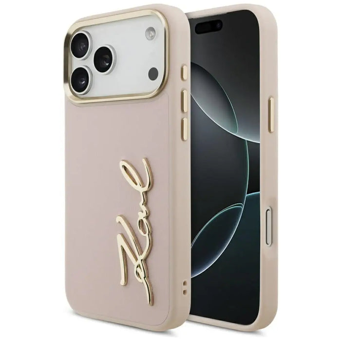 Karl Lagerfeld Karl Script Logo Case for iPhone 17 Pro Max - Pink - Cell phone cases and covers<<<HurtelXML