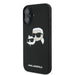 Karl Lagerfeld Silicone Case Nauble Heads Print MagSafe for iPhone 16 Plus - Black - Cell phone cases