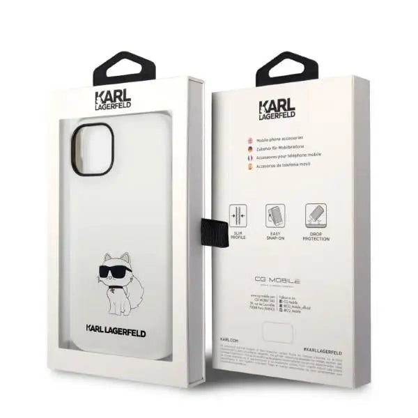 Karl Lagerfeld Silicone Choupette case for iPhone 14 Plus - white - Cell phone cases and covers<<<HurtelXML