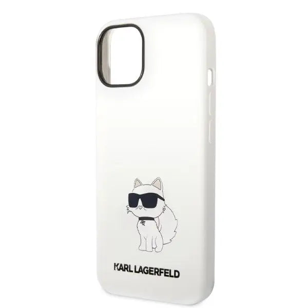 Karl Lagerfeld Silicone Choupette case for iPhone 14 Plus - white - Cell phone cases and covers<<<HurtelXML