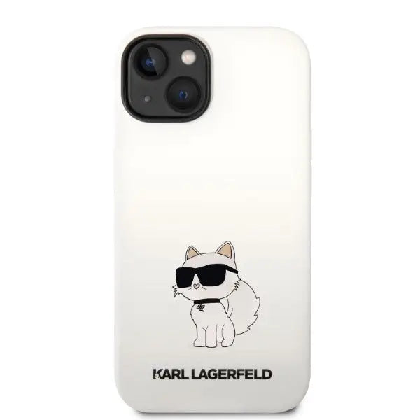 Karl Lagerfeld Silicone Choupette case for iPhone 14 Plus - white - Cell phone cases and covers<<<HurtelXML