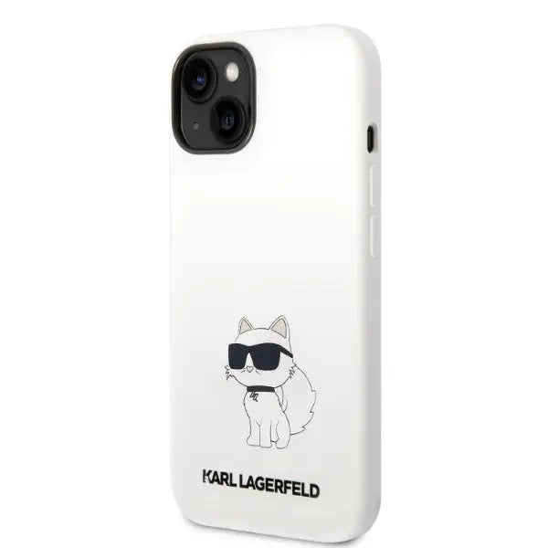 Karl Lagerfeld Silicone Choupette case for iPhone 14 Plus - white - Cell phone cases and covers<<<HurtelXML