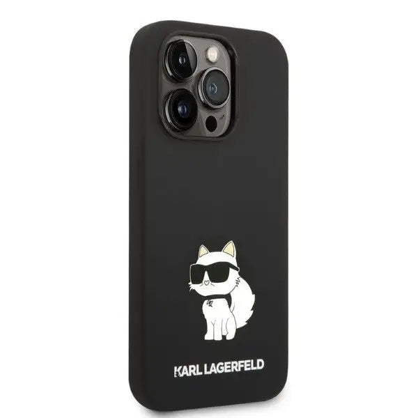 Karl Lagerfeld Silicone Choupette case for iPhone 14 Pro Max - black - Cell phone cases and covers<<<HurtelXML