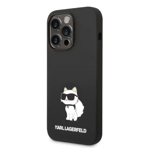 Karl Lagerfeld Silicone Choupette case for iPhone 14 Pro Max - black - Cell phone cases and covers<<<HurtelXML