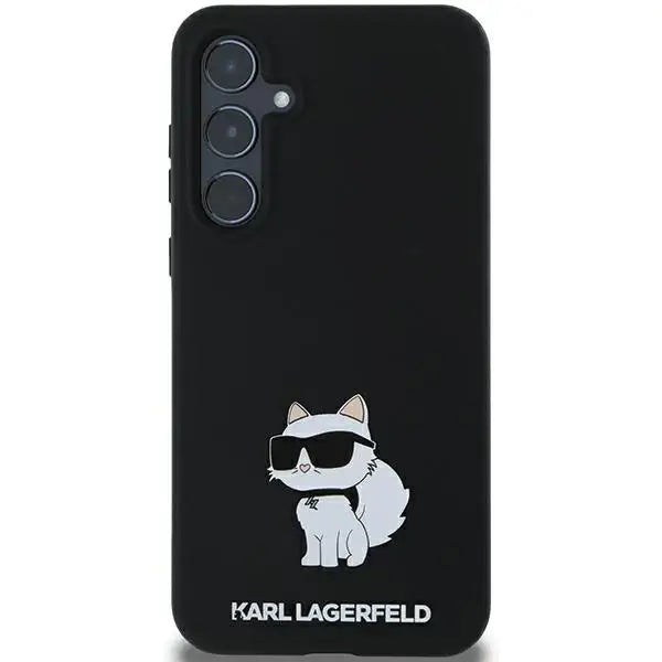 Karl Lagerfeld Silicone Choupette case for Samsung Galaxy A55 - black - Cell phone cases and covers<<<HurtelXML