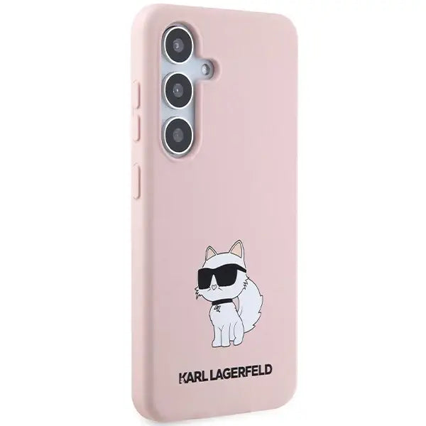 Karl Lagerfeld Silicone Choupette case for Samsung Galaxy S24+ - pink - Cell phone cases and covers<<<HurtelXML