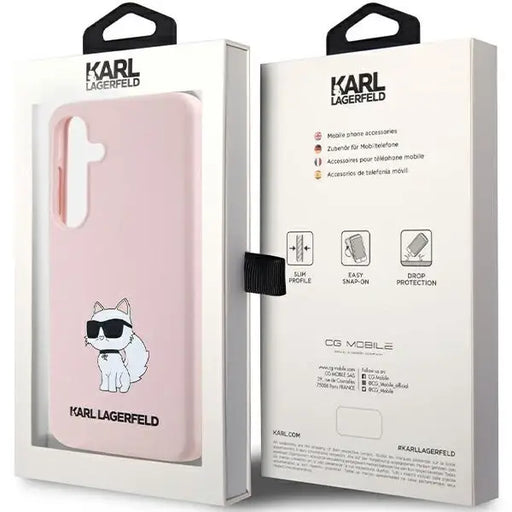 Karl Lagerfeld Silicone Choupette case for Samsung Galaxy S24+ - pink - Cell phone cases and covers<<<HurtelXML