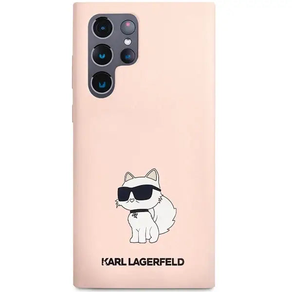 Karl Lagerfeld Silicone Choupette case for Samsung Galaxy S24 Ultra - pink - Cell phone cases and covers<<<HurtelXML